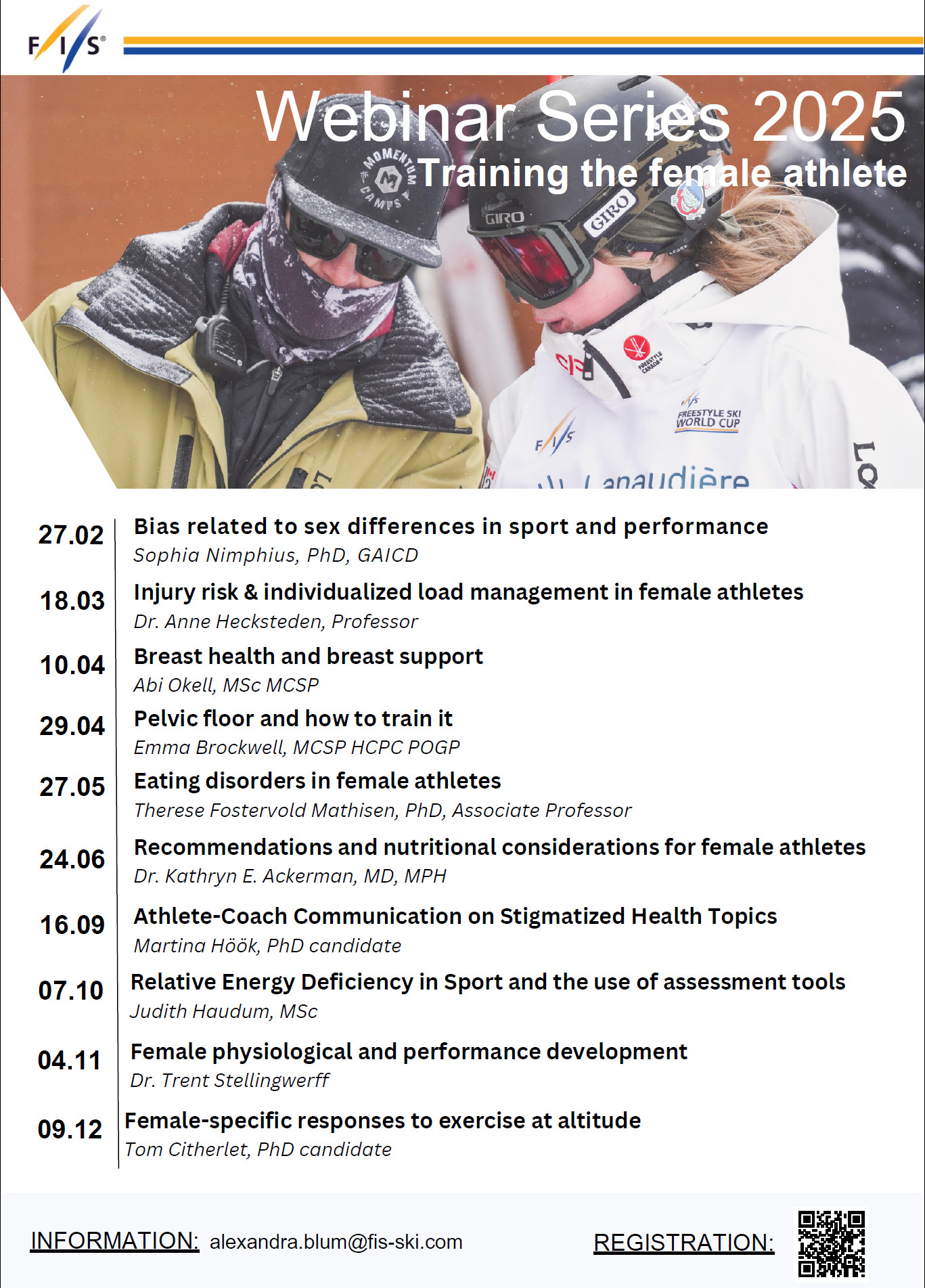 FIS webinars Female Athletes 2024